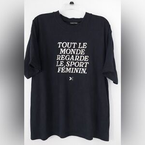 TogethXr French “Everyone watches women sports” oversized black tee